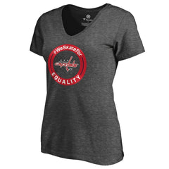 NHL Washington Capitals Women's #WeSkateFor V-Neck T-Shirt - Heather Gray