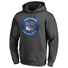NHL New York Rangers #WeSkateFor Pullover Hoodie - Heather Gray