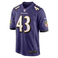 NFL Justice Hill Baltimore Ravens Game Jersey - Purple