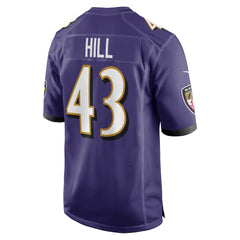 NFL Justice Hill Baltimore Ravens Game Jersey - Purple