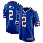 NFL Tyler Bass Buffalo Bills Game Player Jersey - Royal