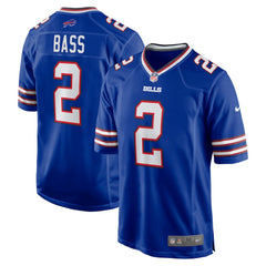 NFL Tyler Bass Buffalo Bills Game Player Jersey - Royal