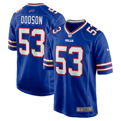 NFL Tyrel Dodson Buffalo Bills Game Player Jersey - Royal