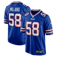Matt Milano Buffalo Bills Game Player Jersey Royal