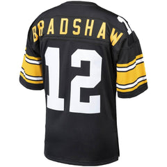 NFL Terry Bradshaw Pittsburgh Steelers Authentic Throwback Retired Player Jersey - Black sale
