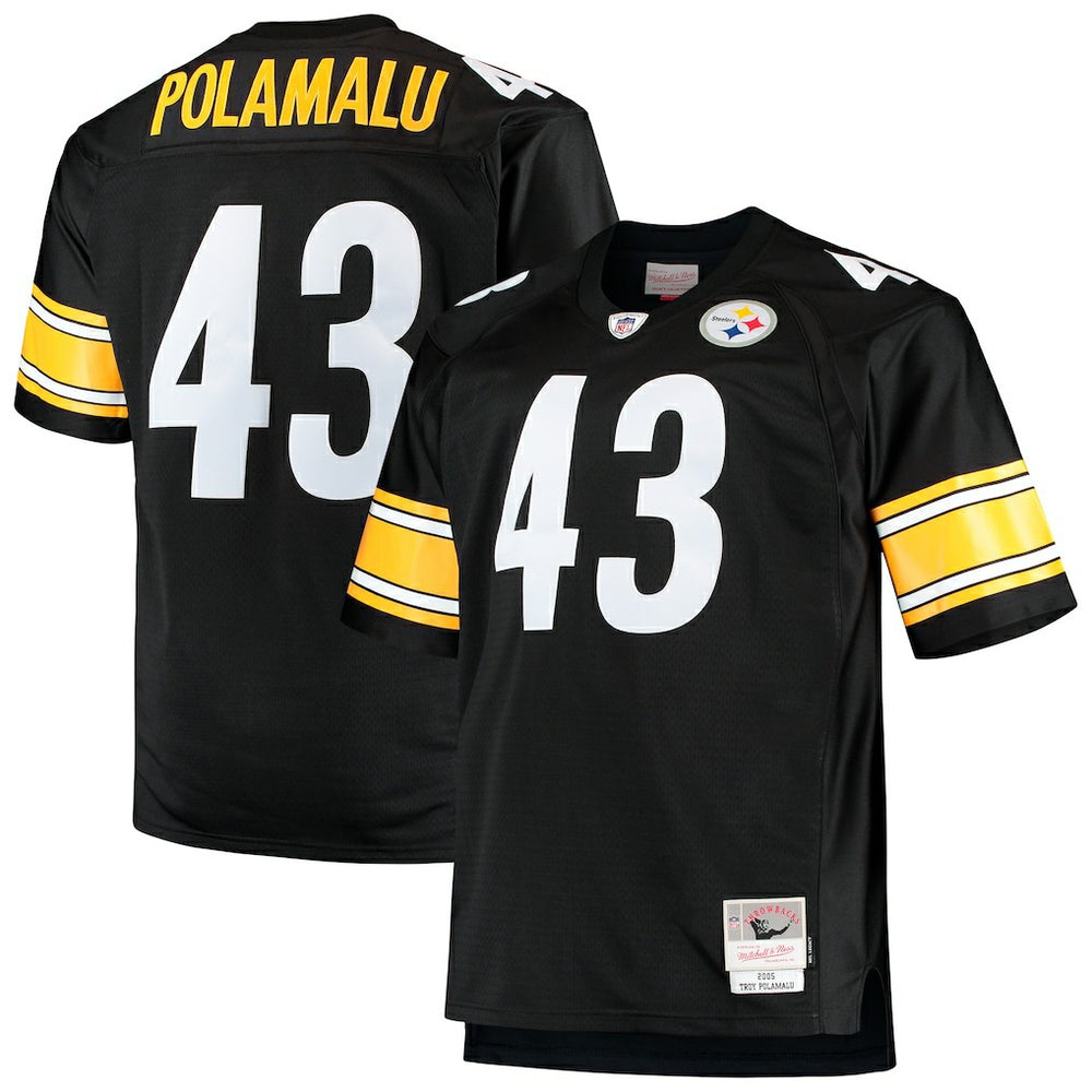 NFL Troy Polamalu Pittsburgh Steelers Big & Tall 2005 Retired Player Replica Jersey - Black on sale