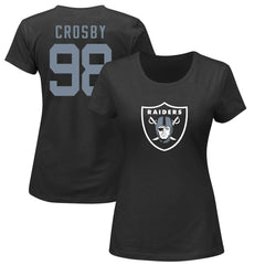 Maxx Crosby Las Vegas Raiders Women's Plus Size Name & Number V-Neck T-Shirt Black