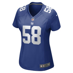 NFL Casey Kreiter New York Giants Women's Game Jersey - Royal