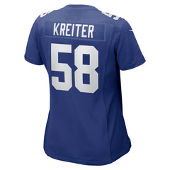 NFL Casey Kreiter New York Giants Women's Game Jersey - Royal