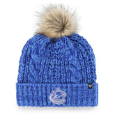 NHL Vancouver Canucks '47 Women's Logo Meeko Cuffed Knit Hat with Pom - Blue