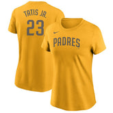 Fernando Tatís Jr. San Diego Padres Nike Women's Name & Number T-Shirt - Gold T-shirts