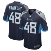 NFL Beau Brinkley Tennessee Titans Game Jersey - Navy