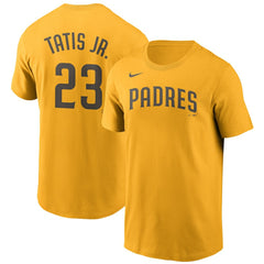 Fernando Tatis Jr. San Diego Padres Nike Name & Number T-Shirt - Gold T-shirts