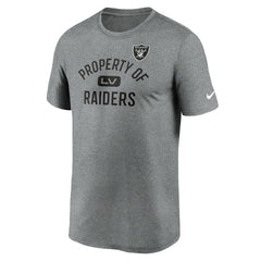 Las Vegas Raiders Legend Property Of Performance T-Shirt Heather Charcoal