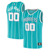 Charlotte Hornets Fast Break Replica Custom Jersey Icon Edition Teal