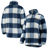 NHL Washington Capitals G-III 4Her by Carl Banks Women's Plaid Sherpa Quarter-Zip Jacket - Navy/White