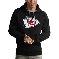 Kansas City Chiefs Antigua Victory Pullover Hoodie Black