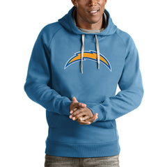 Los Angeles Chargers Antigua Victory Pullover Hoodie Light Blue