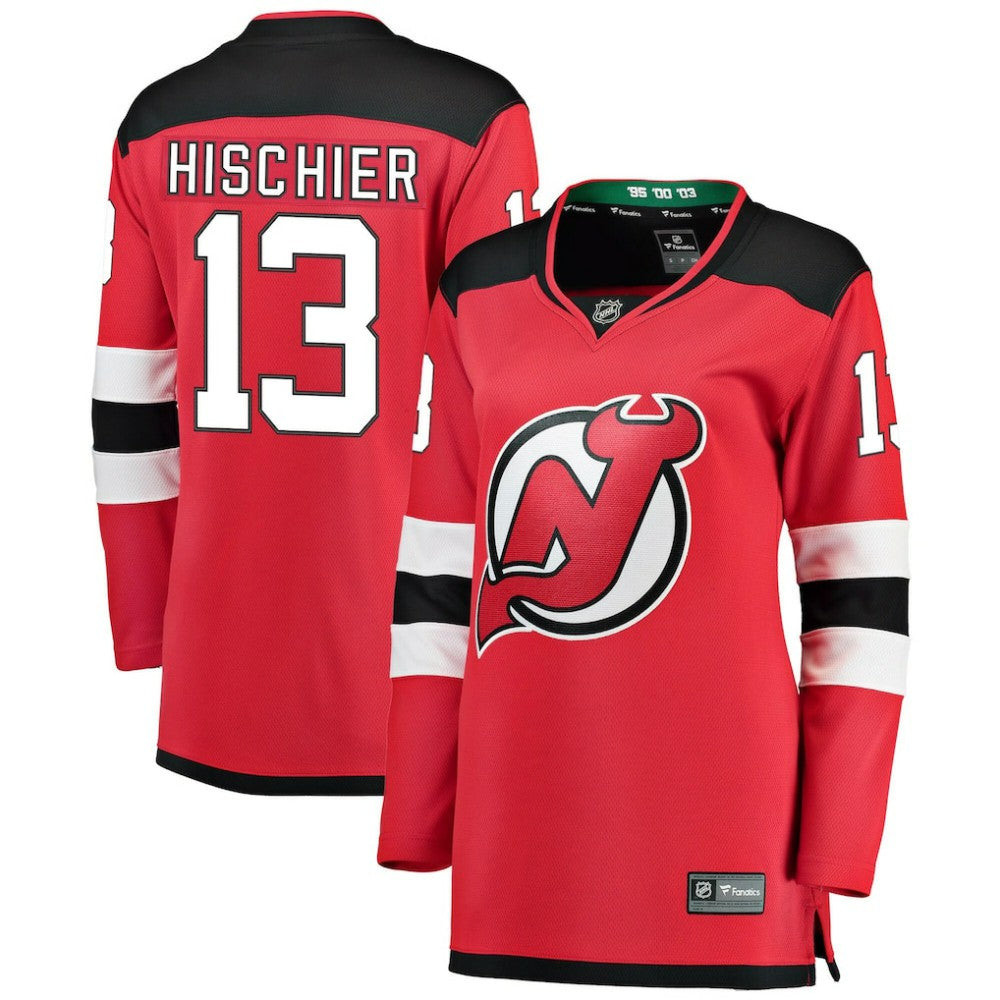 NHL Nico Hischier New Jersey Devils Fanatics Women's Breakaway Home Player Jersey - Red