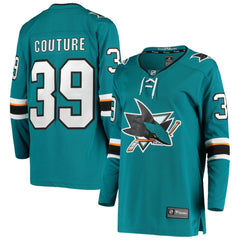NHL Logan Couture San Jose Sharks Fanatics Women's Breakaway Home Player Jersey - Teal