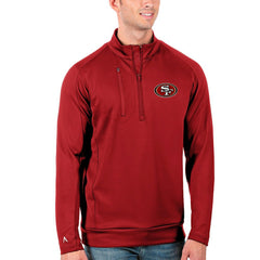 San Francisco 49ers Antigua Generation Quarter-Zip Pullover Jacket Scarlet