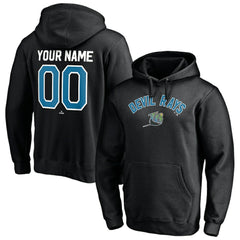 Tampa Bay Rays Cooperstown Winning Streak Personalized Name & Number Pullover Hoodie - Black Hoodies