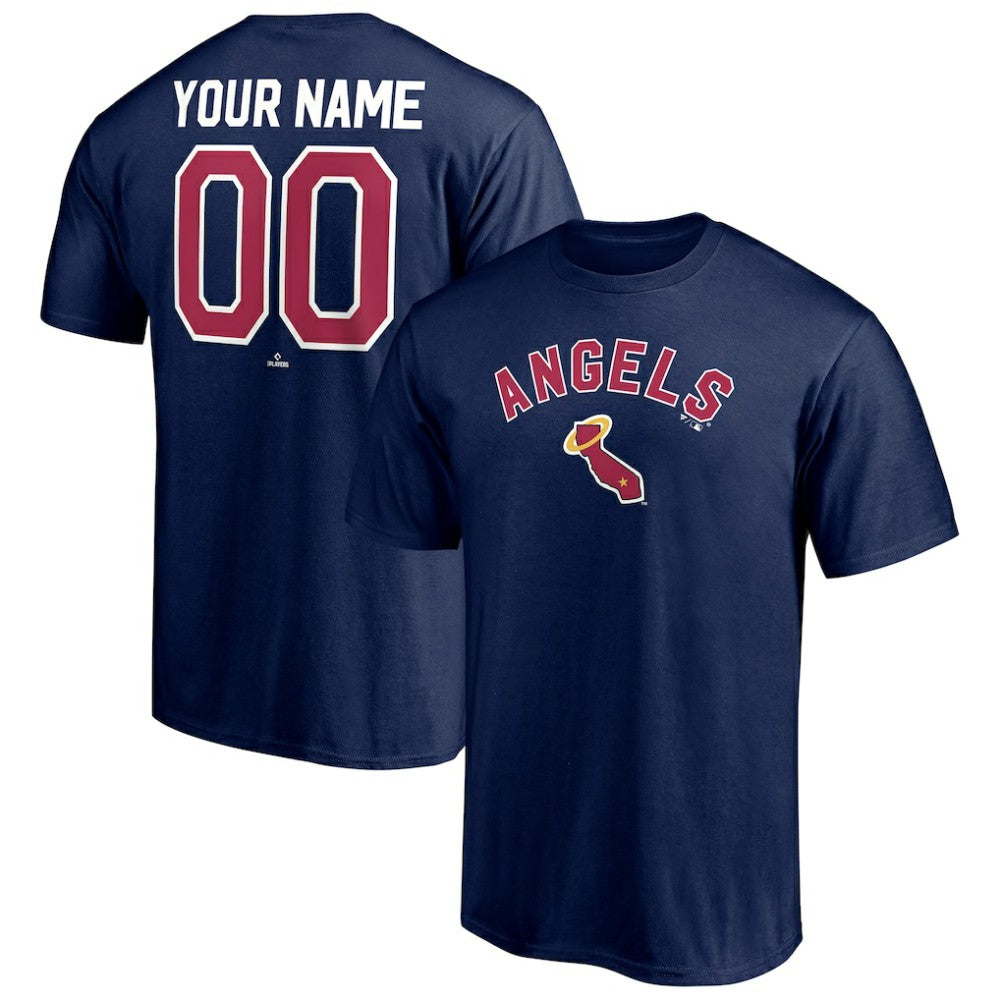 Los Angeles Angels Cooperstown Winning Streak Personalized Name & Number T-Shirt - Navy T-shirts