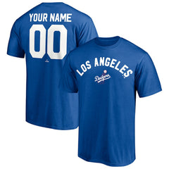 Los Angeles Dodgers Cooperstown Winning Streak Personalized Name & Number T-Shirt - Royal T-shirts