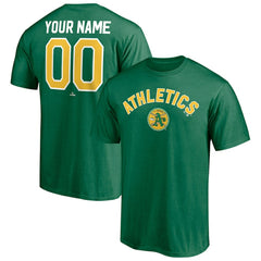 Athletics Cooperstown Winning Streak Personalized Name & Number T-Shirt - Kelly Green T-shirts