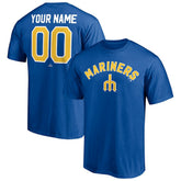 Seattle Mariners Cooperstown Winning Streak Personalized Name & Number T-Shirt - Royal T-shirts