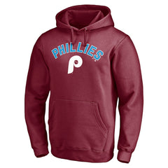 Philadelphia Phillies Cooperstown Winning Streak Alternate Personalized Name & Number Pullover Hoodie - Burgundy Hoodies
