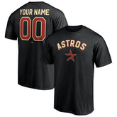 Houston Astros Cooperstown Winning Streak Alternate Personalized Name & Number T-Shirt - Black T-shirts