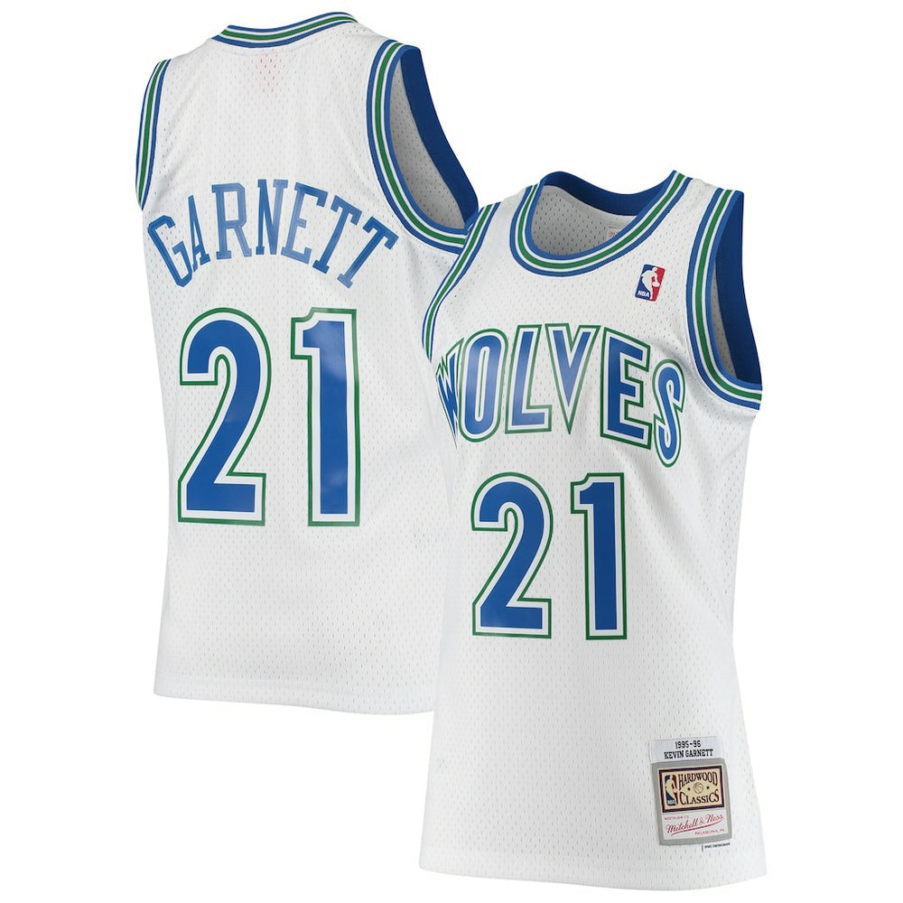 NBA Kevin Garnett Minnesota Timberwolves 1995/96 Hardwood Classics Swingman Jersey - White