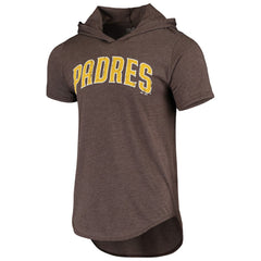 Fernando Tatis Jr. San Diego Padres Majestic Threads Softhand Player Tri-Blend Hoodie T-Shirt - Heathered Brown Hoodies