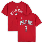 Zion Williamson New Orleans Pelicans Jordan Brand Preschool Statement Edition Name & Number T-Shirt Red