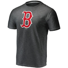Boston Red Sox Fanatics Official Logo Space Dye T-Shirt - Charcoal T-shirts