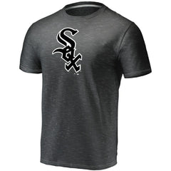 Chicago White Sox Fanatics Official Logo Space Dye T-Shirt - Charcoal T-shirts