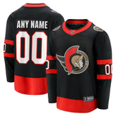 NHL,Custom Ottawa Senators Fanatics Home Custom Breakaway Jersey - Black