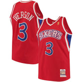 NBA Allen Iverson Philadelphia 76ers 1996/97 Hardwood Classics Authentic Jersey - Red