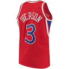 NBA Allen Iverson Philadelphia 76ers 1996/97 Hardwood Classics Authentic Jersey - Red