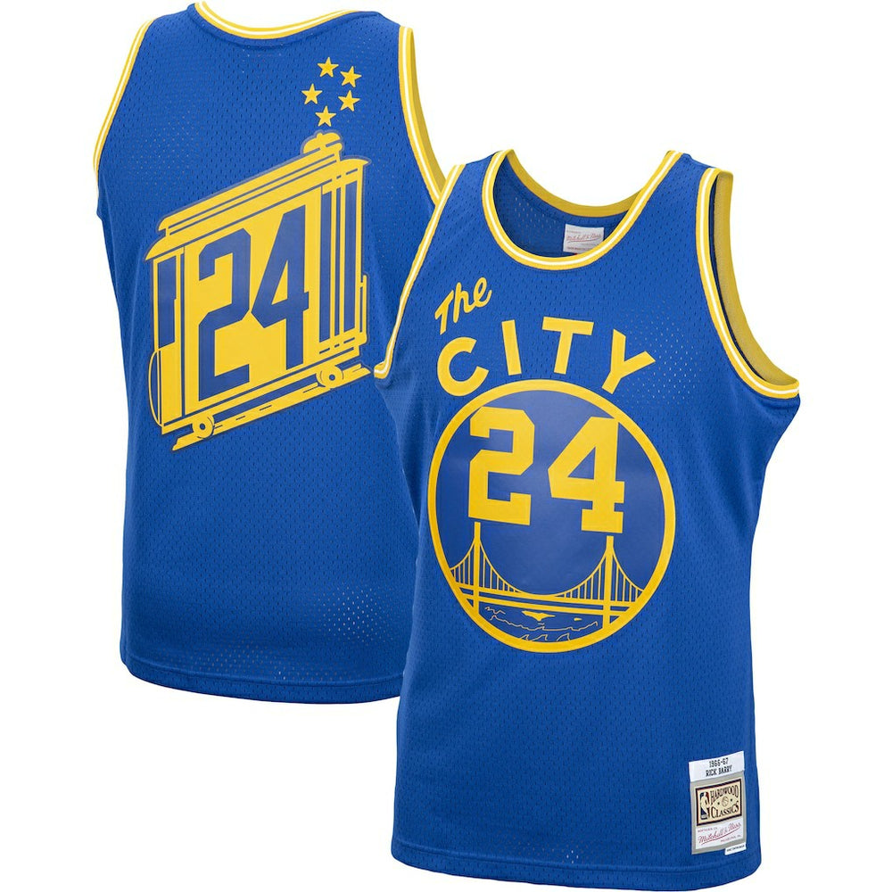 NBA Rick Barry Golden State Warriors 1966/67 Hardwood Classics Swingman Jersey sale - Royal
