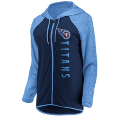 Tennessee Titans Women's Forever Fan Full-Zip Hoodie Navy/Light Blue