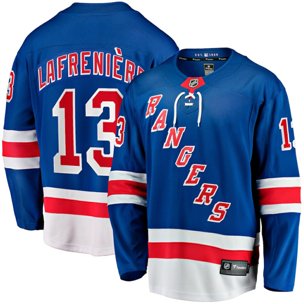 NHL Alexis Lafreniere New York Rangers Fanatics Home Breakaway Jersey - Blue
