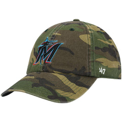 Miami Marlins '47 Team Clean Up Adjustable Hat - Camo Hats