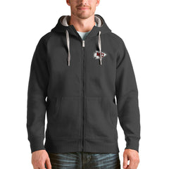 Kansas City Chiefs Antigua Victory Full-Zip Hoodie Charcoal