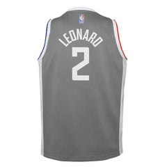 NBA Kawhi Leonard LA Clippers Youth 2020/21 Swingman Player Jersey Gray - Earned Edition