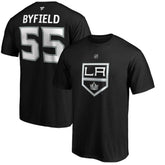 NHL Quinton Byfield Los Angeles Kings Fanatics Authentic Stack Name & Number T-Shirt - Black