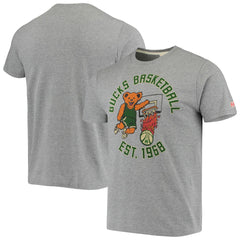 Milwaukee Bucks Homage NBA x Grateful Dead Tri-Blend T-Shirt Heathered Gray
