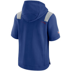 New York Giants Sideline Showout Short Sleeve Full-Zip Hoodie Royal