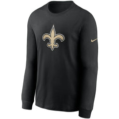 New Orleans Saints Primary Logo Long Sleeve T-Shirt Black